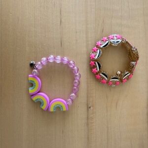 JCREW Crewcuts Girls' Beaded Bracelet Set, Pair, Emoji + Rainbow